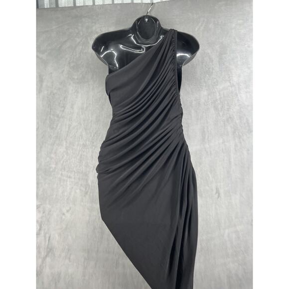 New Anthropologie Normali Kamali Diana One Shoulder Ruched Dress - Picture 4 of 13